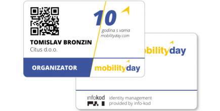 Accreditation Cards and flyer for MobilityDay 2016
